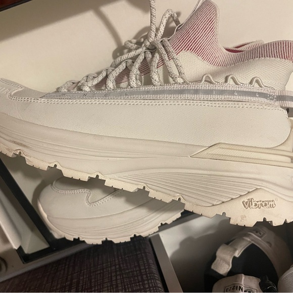 Moncler white with stripe sneakers size US 10 IT 41 - Picture 9 of 10